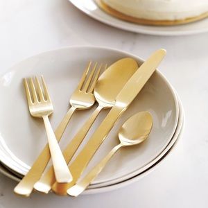 NEW Design Within Reach Almoco Flatware Gold Matte